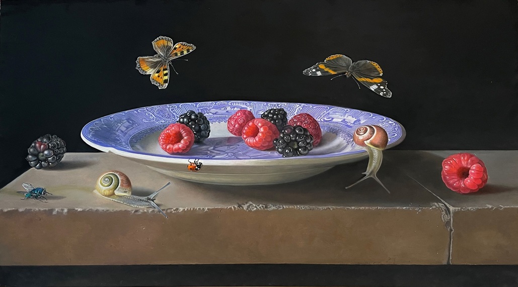 Come Together, 2021 – Still life oil painting on panel, 28 x 50 cm – Ginny Page